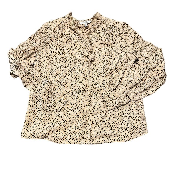 & Other Stories Cream Polka Dot Blouse - Picture 3 of 9